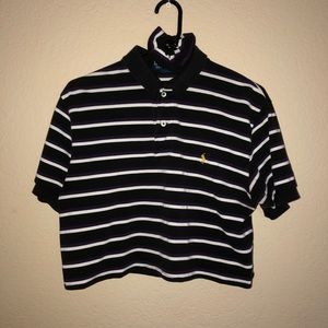 Polo Ralph Lauren Striped Crop Top/Scrunchie Set